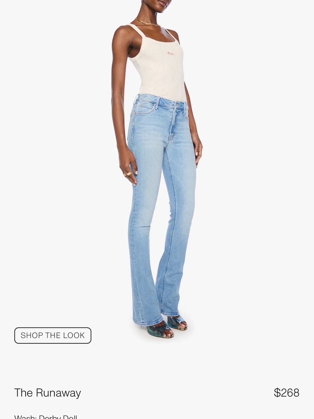mother high waisted runaway jeans size 23